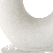 Uttermost Feamelo Sculptural Ivory Stone and Crystal Set of 2 Candle Holders ~ Candles Included