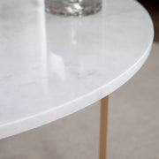 Crestview Collection Pembroke Round Gold Iron Coffee Table
