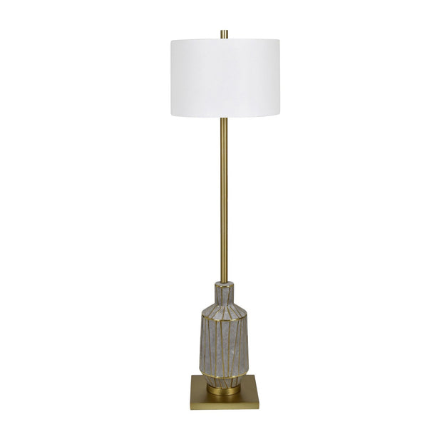 Crestview Collection Caldwell Brushed Brass Floor Lamp