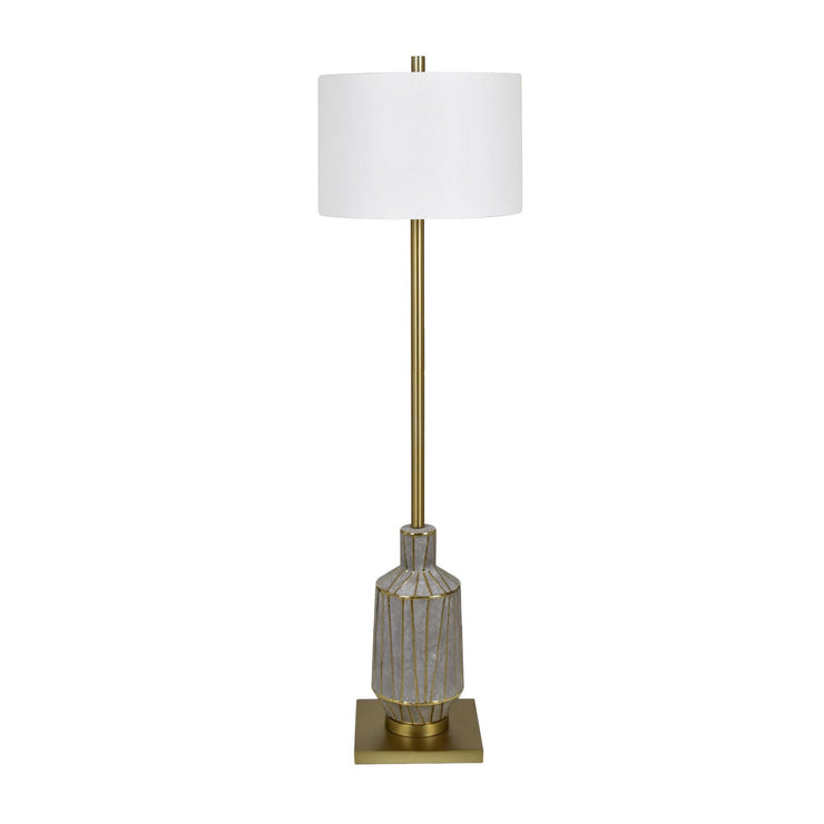 Crestview Collection Caldwell Brushed Brass Floor Lamp