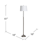 Crestview Collection Herndon Crystal Floor Lamp