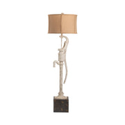 Crestview Collection Well Pump Aged White Finish Floor Lamp
