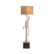Crestview Collection Well Pump Aged White Finish Floor Lamp