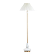 Crestview Collection Wesley White and Gold Floor Lamp