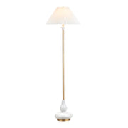 Crestview Collection Wesley White and Gold Floor Lamp
