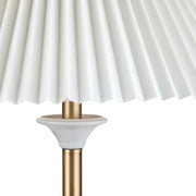 Crestview Collection Wesley White and Gold Floor Lamp
