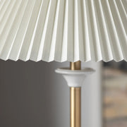 Crestview Collection Wesley White and Gold Floor Lamp