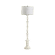 Crestview Collection Para Distressed White Floor Lamp