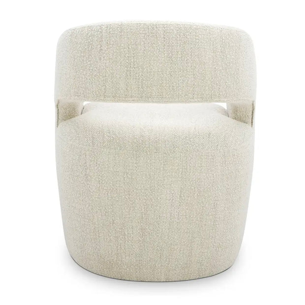 Moe's Home Collection Barrow White Mist Performance Boucle Rolling Dining Chair