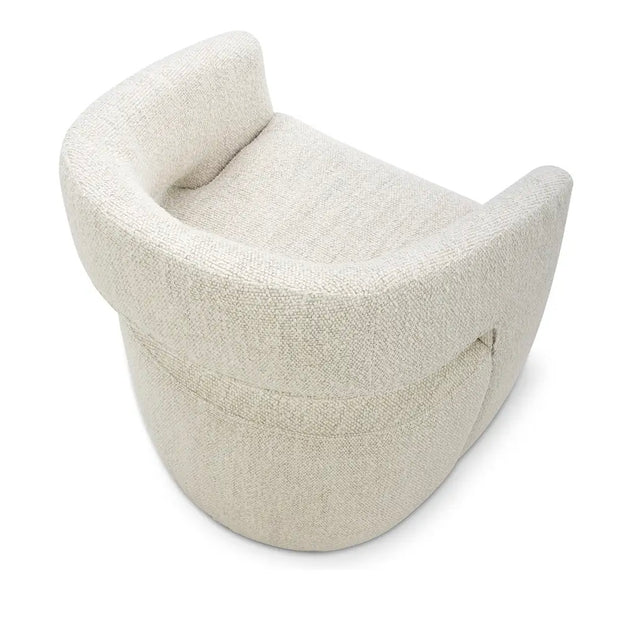 Moe's Home Collection Barrow White Mist Performance Boucle Rolling Dining Chair