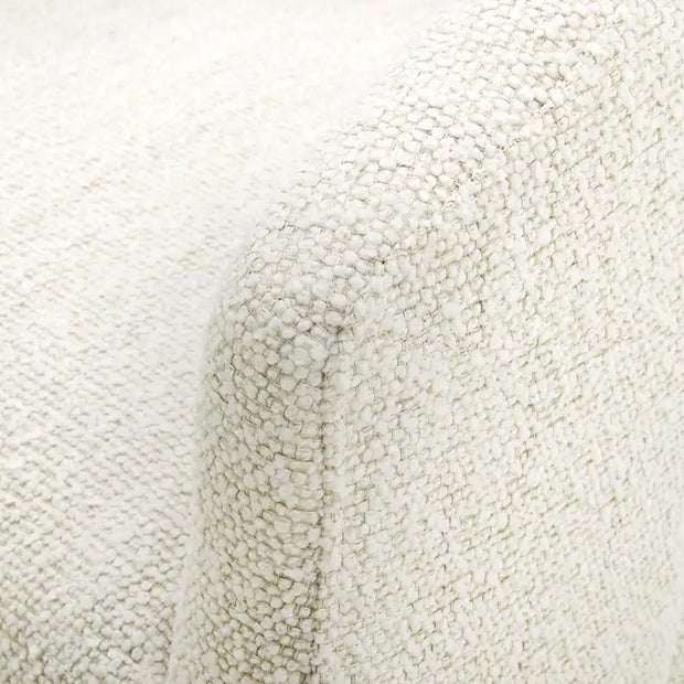 Moe's Home Collection Barrow White Mist Performance Boucle Rolling Dining Chair