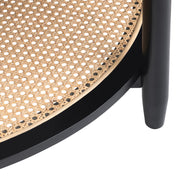 Crestview Collection Port Royal Black Wood and Rattan Coffee Table