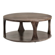 Crestview Collection Bowtie Mango Wood Round Coffee Table