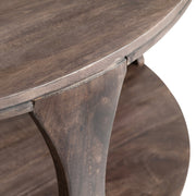Crestview Collection Bowtie Mango Wood Round Coffee Table