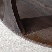 Crestview Collection Bowtie Mango Wood Round Coffee Table