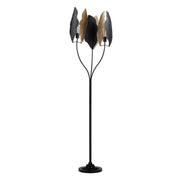 Crestview Collection Wynter Black And Gold Finished Floor Lamp
