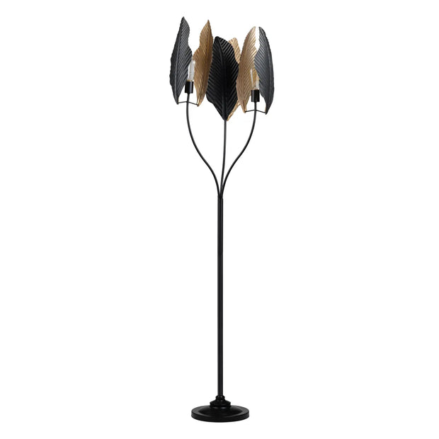 Crestview Collection Wynter Black And Gold Finished Floor Lamp