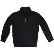 Kashwere Ultra Soft Men’s Black Half Zip Jacket