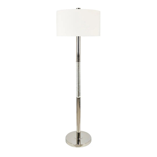 Crestview Collection Angelia Silver Floor Lamp