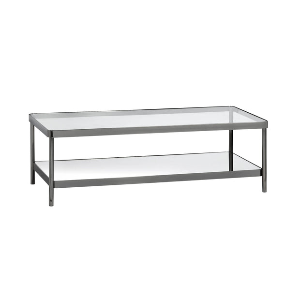 Crestview Collection Lowery Glass and Iron Rectangular Coffee Table