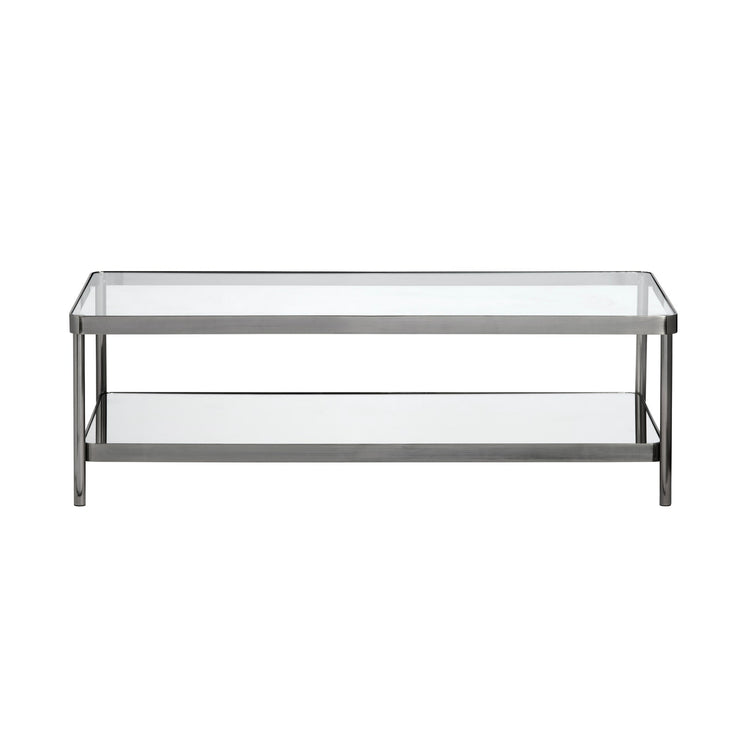 Crestview Collection Lowery Glass and Iron Rectangular Coffee Table