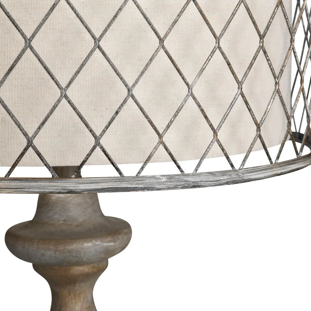 Crestview Collection Rivoire Antique Graywash Finish Floor Lamp