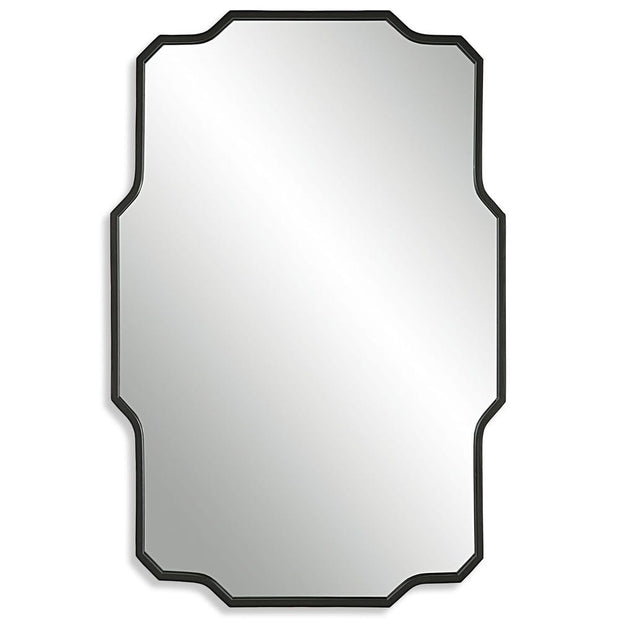 Uttermost Casmus Matte Black Contemporary Mirror