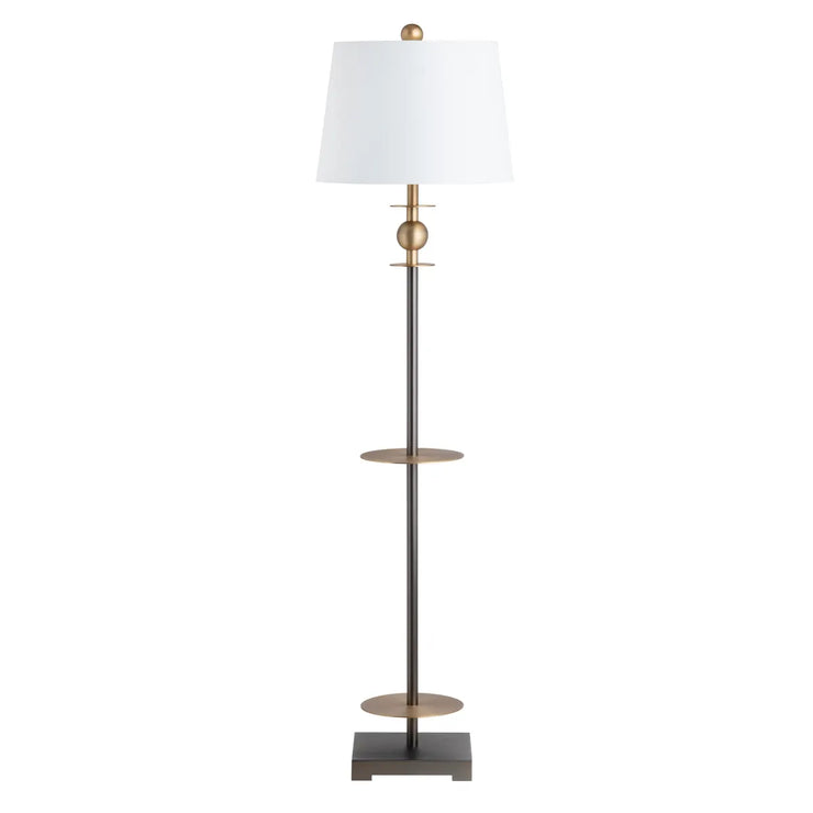 Crestview Collection Chapman Dark Bronze And Vintage Brass Floor Lamp