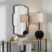 Uttermost Casmus Matte Black Contemporary Mirror