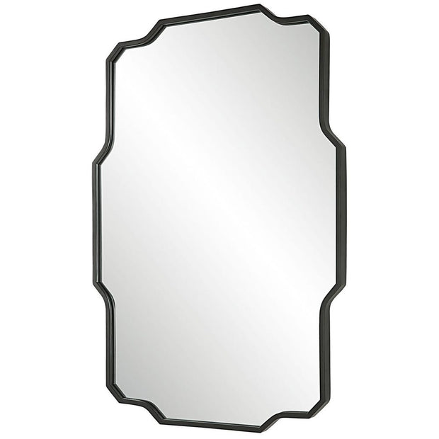 Uttermost Casmus Matte Black Contemporary Mirror