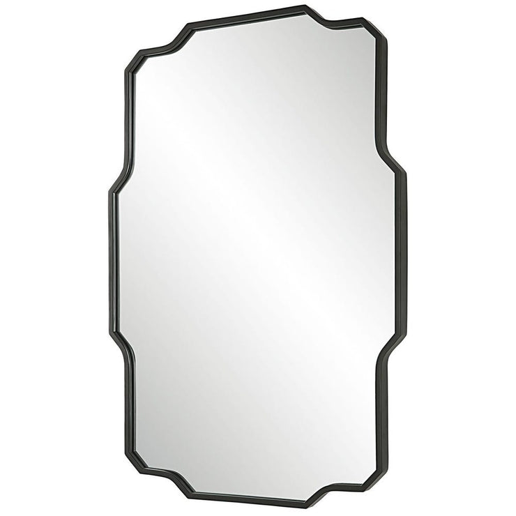 Uttermost Casmus Matte Black Contemporary Mirror