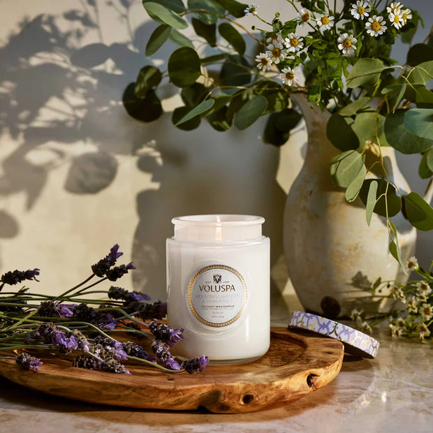 Voluspa Mountain Lavender And Chamomile Large Jar Candle ~ 18oz