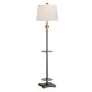 Crestview Collection Chapman Dark Bronze And Vintage Brass Floor Lamp