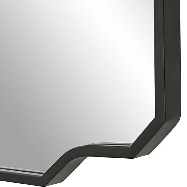 Uttermost Casmus Matte Black Contemporary Mirror