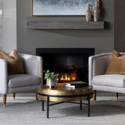 Crestview Collection Hudson Textured Brass Round Coffee Table