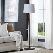 Crestview Collection Chapman Dark Bronze And Vintage Brass Floor Lamp