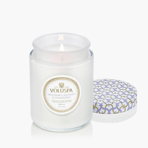 Voluspa Mountain Lavender And Chamomile Large Jar Candle ~ 18oz