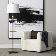 Crestview Collection Chapman Dark Bronze And Vintage Brass Floor Lamp