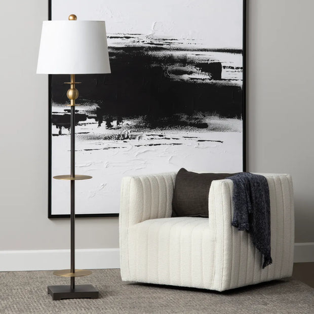 Crestview Collection Chapman Dark Bronze And Vintage Brass Floor Lamp