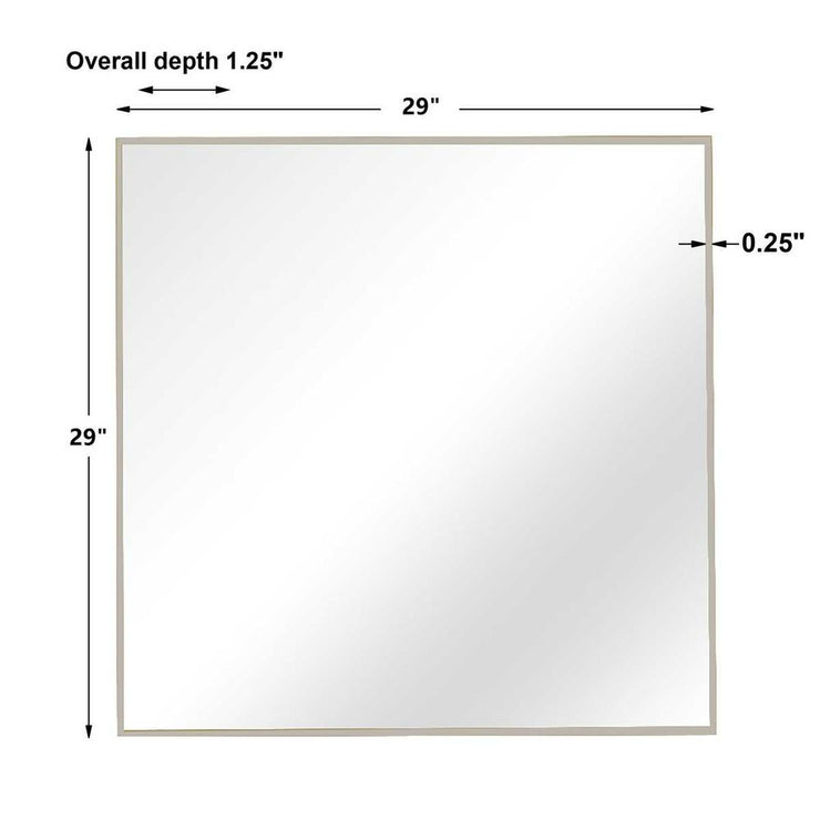 Uttermost Alexo Brushed Silver Square Mirror