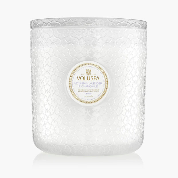 Voluspa Mountain Lavender And Chamomile 5 Wick Hearth Candle ~123oz