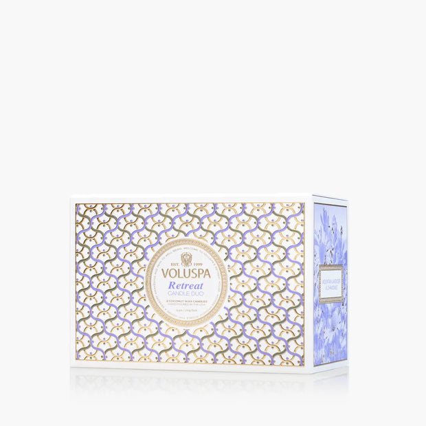 Voluspa Mountain Lavender And Chamomile Classic Candle Duo Gift Set