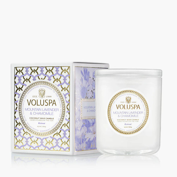 Voluspa Mountain Lavender And Chamomile Classic Candle ~ 9.5oz