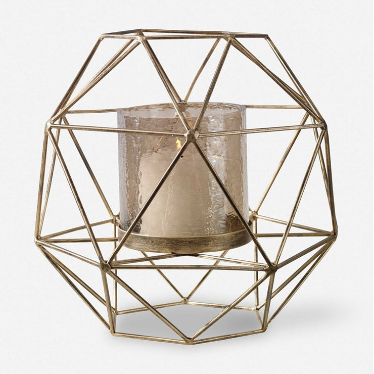 Uttermost Myah Geometric Globe Candleholder ~ Candle Included