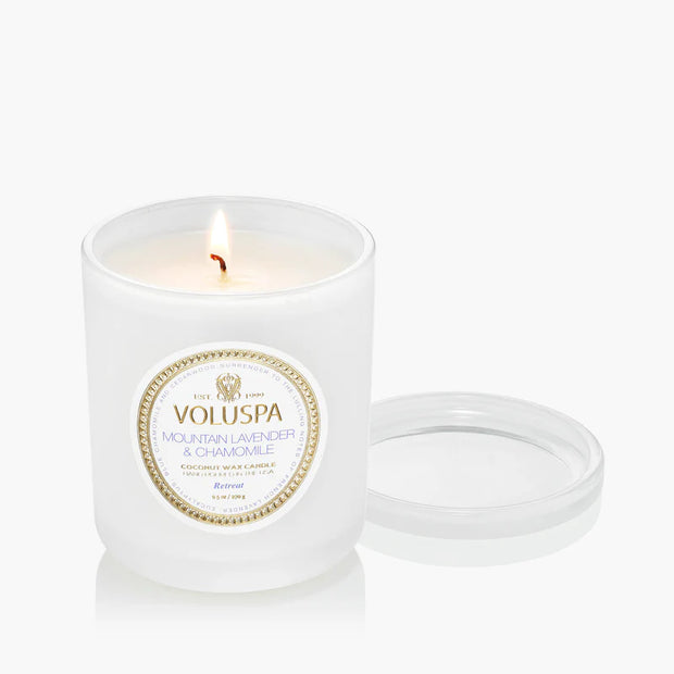 Voluspa Mountain Lavender And Chamomile Classic Candle ~ 9.5oz