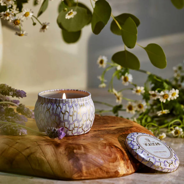 Voluspa Mountain Lavender And Chamomile Mini Tin Candle ~4oz