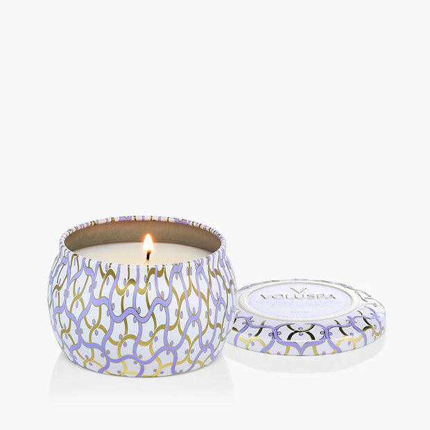 Voluspa Mountain Lavender And Chamomile Mini Tin Candle ~4oz