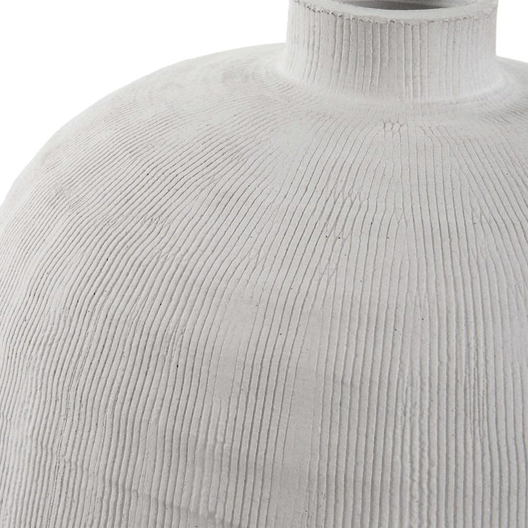 Uttermost Floreana White Textured Ceramic Vase