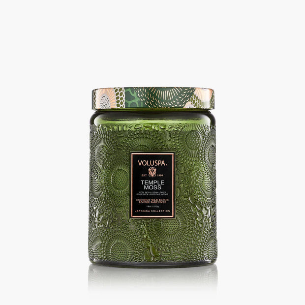 Voluspa Temple Moss Large Jar Candle ~18oz