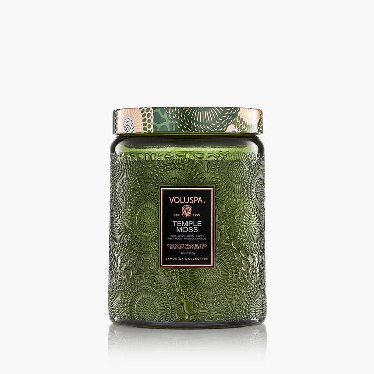 Voluspa Temple Moss Large Jar Candle ~18oz